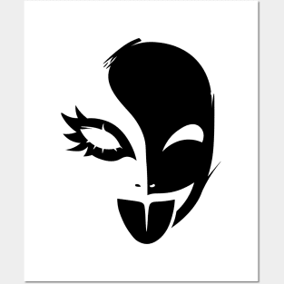 Funny Mask - Black Posters and Art